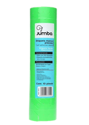 [004081] Etiqueta Marca Precios 22 x 12 mm Verde Neon C/ 10 Rollos de 550 etiquetas Jumbo