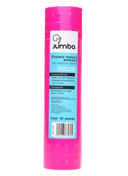 [004082] Etiqueta Marca Precios 22 x 12 mm Rosa Neon C/ 10 Rollos de 550 etiquetas Jumbo