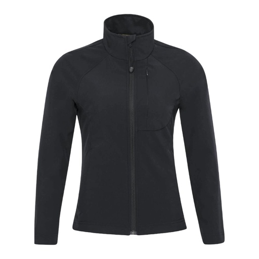 [004126] Chamarra Dama Bolivia 92% Poliester Negro Grande Lazzar