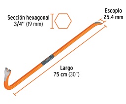 [004169] Barreta de Uña 3/4" de 75 cms 10859 Truper