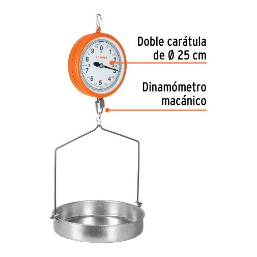 [004175] Bascula Mecanica Colgante Charola Hasta 10 Kgs 17087 Truper