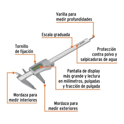 [004187] Calibrador Vernier Digital 14388 Truper