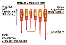 [004223] Juego Desarmadores Dieletricos C/ 6 pzs 14196 Truper