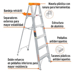 [004233] Escalera Tipo Tijera 5 Peldaños 10335 Truper