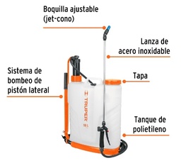 [004246] Fumigador Manual Mochila 16 Lts 14192 Truper