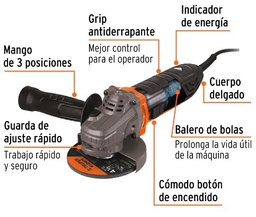 [004253] Esmeriladora 4 1/2" 950W 13935 Truper