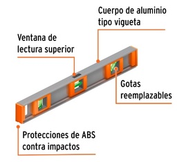 [004269] Nivel Profesional 0, 45 y 90 Grados 18" 17034 Truper