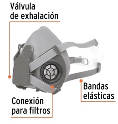 [004297] Respirador Profesional Media Cara Sin Cartucho 13732 Truper