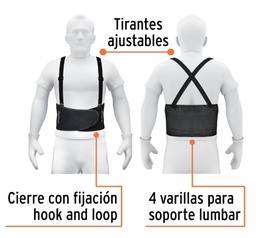 [004315] Faja Lumbar Hook & Loop Extra Grande 10954 Truper