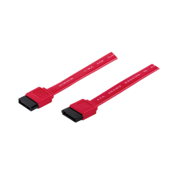 [004367] Cable Datos SATA 7 Pines Macho a Macho 50 cms Rojo Manhattan