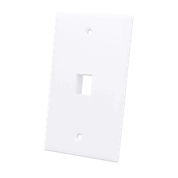 [004402] Tapa P/ Caja de Pared Wall Plate Blanco 1 Perforacion Intellinet