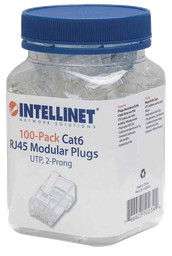 [004410] Plug RJ45 CAT6 C/ 100 pzs Intellinet