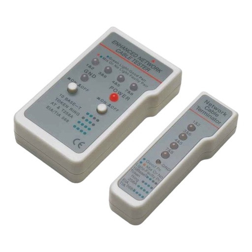 [004418] Probador Cables Multifuncional RJ45, RJ11 Blindados y No Blindados Intellinet