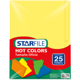 [004437] Folder Hot Color T/ Oficio Amarillo C/ 25 pzs Arpapel