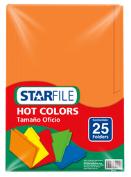 [004439] Folder Hot Color T/ Oficio Naranja C/ 25 pzs Arpapel