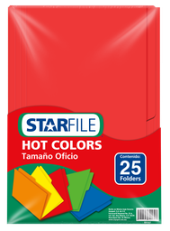 [004440] Folder Hot Color T/ Oficio Rojo C/ 25 pzs Arpapel