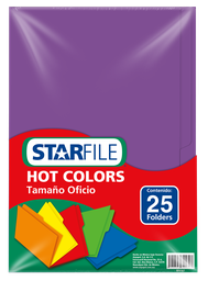 [004442] Folder Hot Color T/ Oficio Morado C/ 25 pzs Arpapel