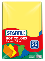 [004445] Folder Hot Color T/ Oficio Surtido Arcoiris C/ 25 pzs Arpapel