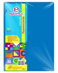 [004454] Cartulina Fluorescente Azul C/ 10 pzs Arpapel