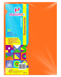 [004455] Cartulina Fluorescente Naranja C/ 10 pzs Arpapel