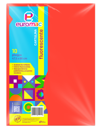 [004456] Cartulina Fluorescente Rojo C/ 10 pzs Arpapel