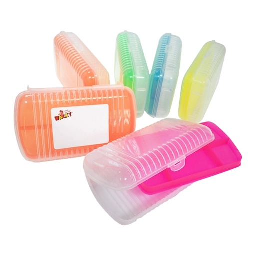 [004459] Lapicera Plastico Estuche Escolar Wacky Box C/ Charola Sablon