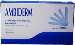 [004479] Abatelenguas Madera C/ 100 pzs Ambiderm