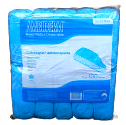 [004480] Cubrezapato C/ Antiderrapante Azul C/ 100 pzs Ambiderm