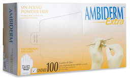 [004486] Guante Latex Extra Blanco Libre de Polvo Extra Chico C/ 100 pzs Ambiderm