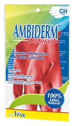 [004511] Guante Satinado Rojo Chico Ambiderm 