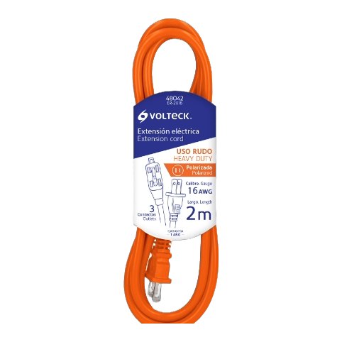 [004519] Extension Uso Rudo Cal 16 Naranja 2 mts 48042 Truper