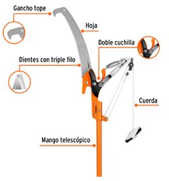 [004530] Cortador C/ Mango Fibra Vidrio Telescopico 18410 Truper