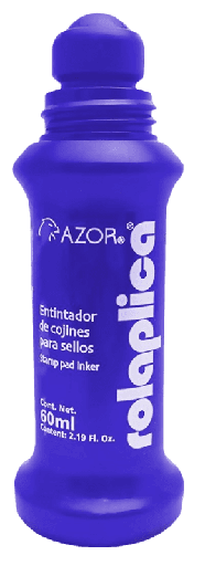 [004531] Tinta P/ Sello Rolaplica Azul Azor