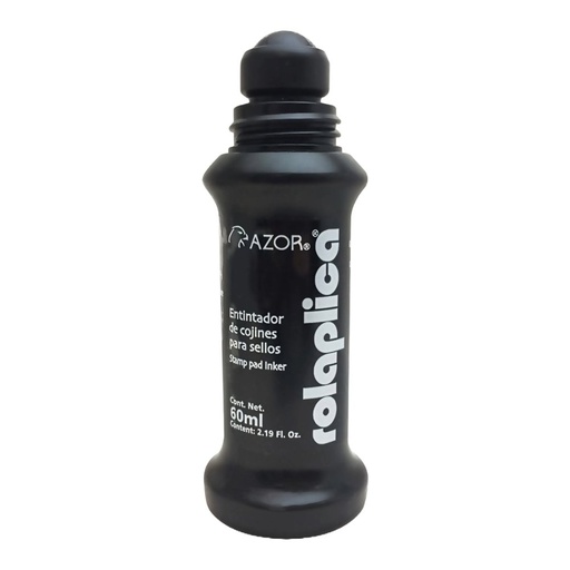 [004532] Tinta P/ Sello Rolaplica Negro Azor