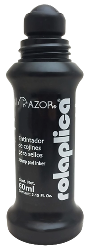 [004532] Tinta P/ Sello Rolaplica Negro Azor