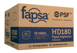 [004685] Papel Higienico Jumbo Jr 180 mts C/ 12 pzs HD180 Fapsa