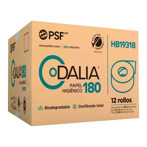[004688] Papel Higienico Jumbo Jr 180 mts C/ 12 pzs 180 Dalia