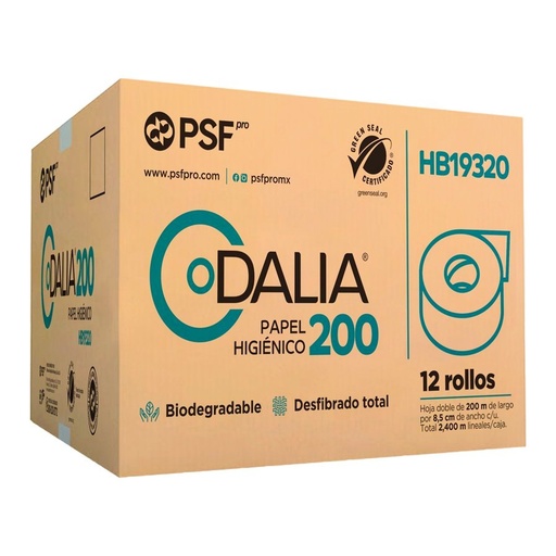 [004689] Papel Higienico Jumbo Jr 200 mts C/ 12 pzs 200 Dalia