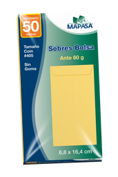 [004876] Sobre Coin #5 Ante 8.8 x 16.4 cms C/ 50 pzs Arpapel