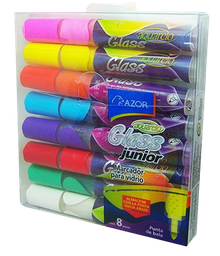 [000395] Marcador Aquarelo Glass Jr C/ 8 pzs