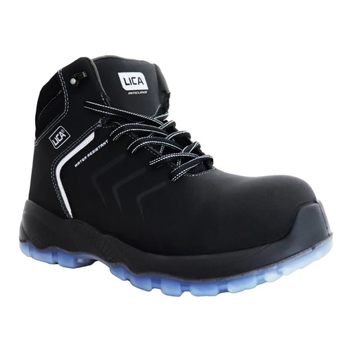 Bota Seguridad Dielectrica C/ Puntera Proteccion, Plantilla Antiperforacion, Banda Reflejante y Resistente Salpicaduras Agua 229N-PI Lica