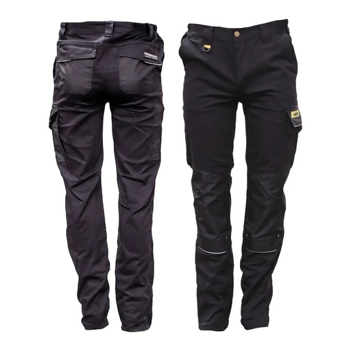 Pantalon Premium Tipo Cargo Negro Refuerzo Rodillas Lica