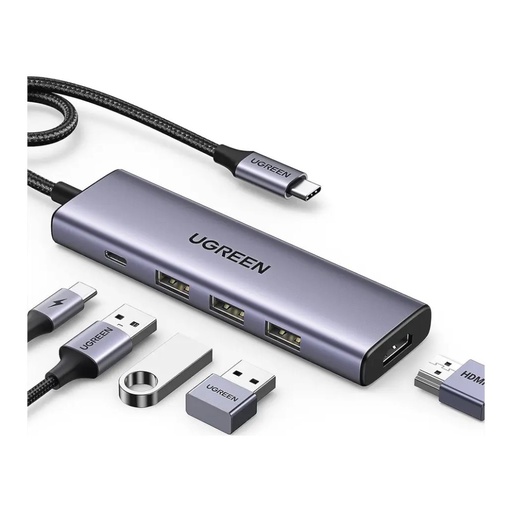 [005049] Usb-C Hub Docking Station 5 en 1 C/ HDMI 2.0 4K@30Hz Ugreen