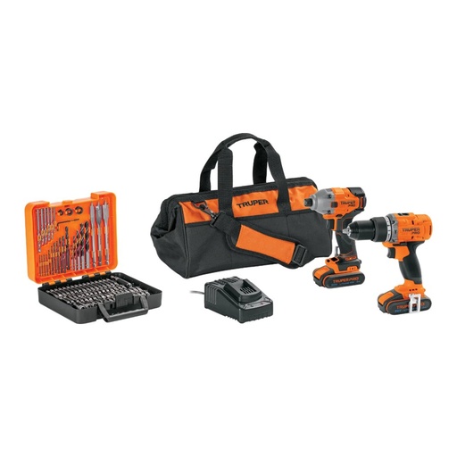 [005061] Combo Pro Rotomartillo 1/2" + Destornillador 1/4" 20V 103392 Truper