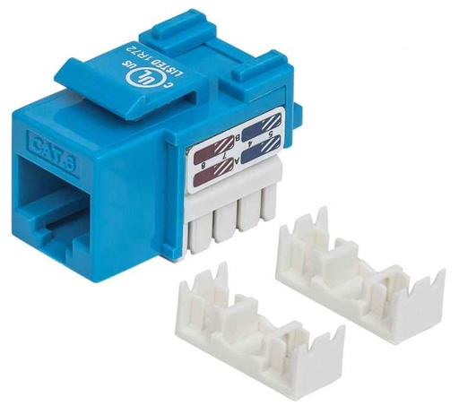 [005193] Jack Intellinet Cat6 Keystone de Impacto Azul
