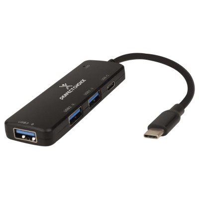 [005208] Hub Perfect Choice USB-C para Laptop y Moviles Negro