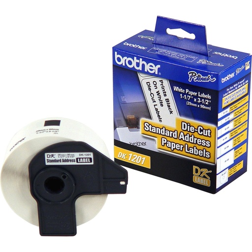[005243] Etiquetas Brother DK1201 Blancas Precortadas 29x90mm