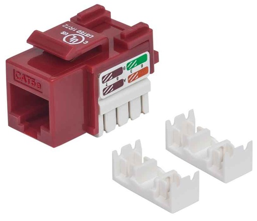 [005308] Jack Intellinet Keystone Cat5e de Impacto Rojo