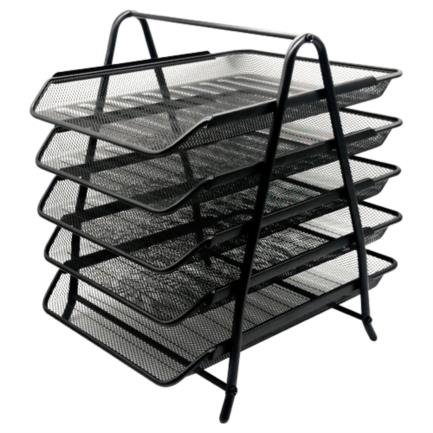 [005349] Charola Organizadora Mesh 5 Niveles Oficio Negro Nextep