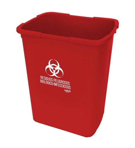 Cesto Basura Rectangular 65 Lts C/ Impresion Sablon